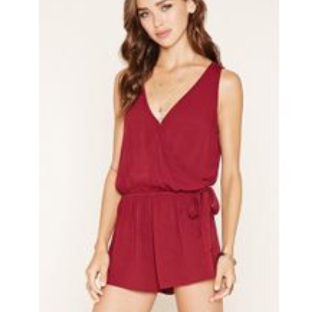Forever 21 Romper in Burgundy